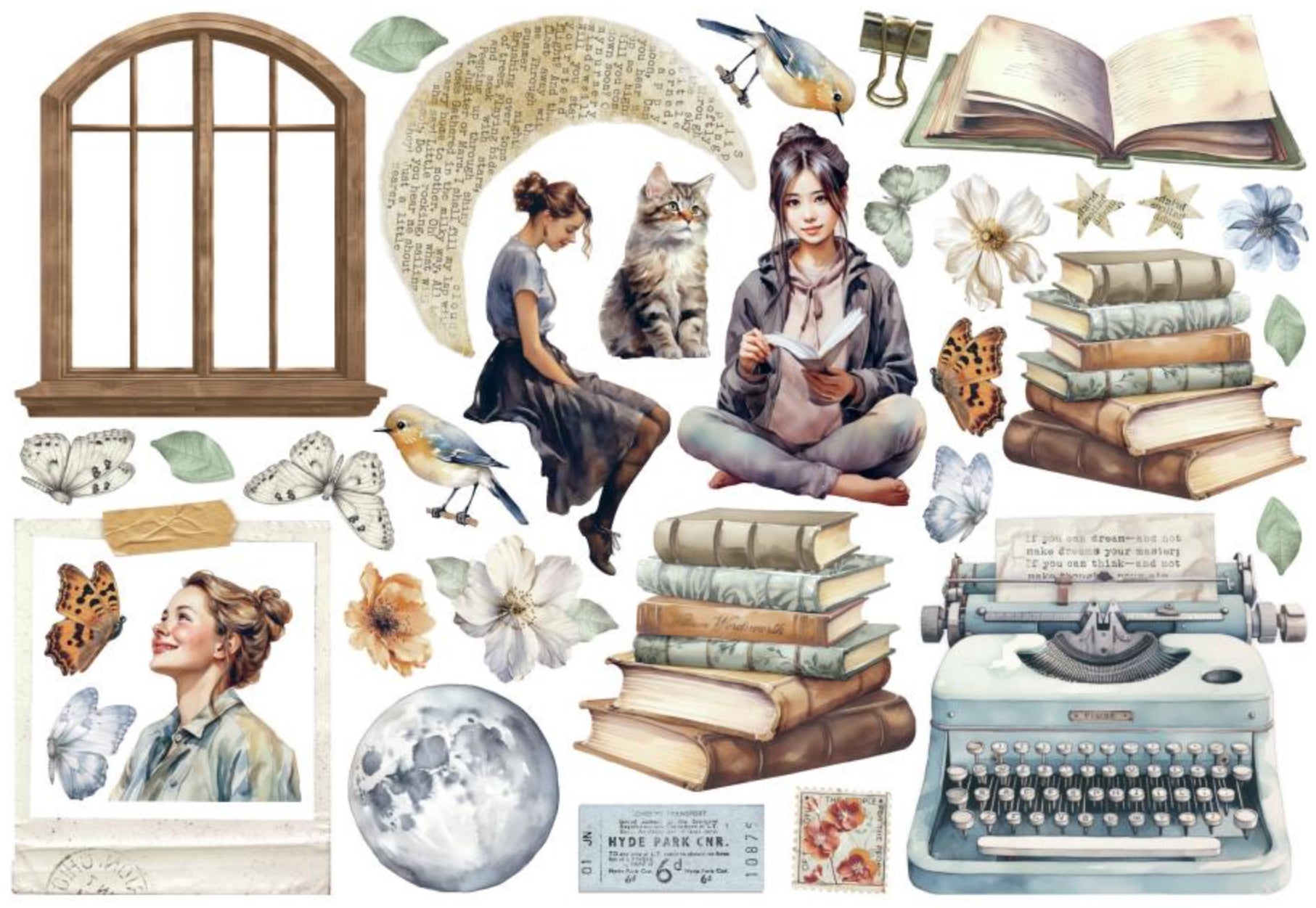 Stamperia Adhesive Ephemera - Secret Diary